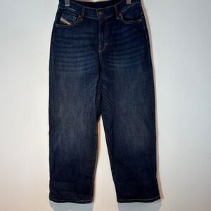 DIESEL Ladies Blue Denim Cotton Mix 2000 Widee Leg Jeans size 28